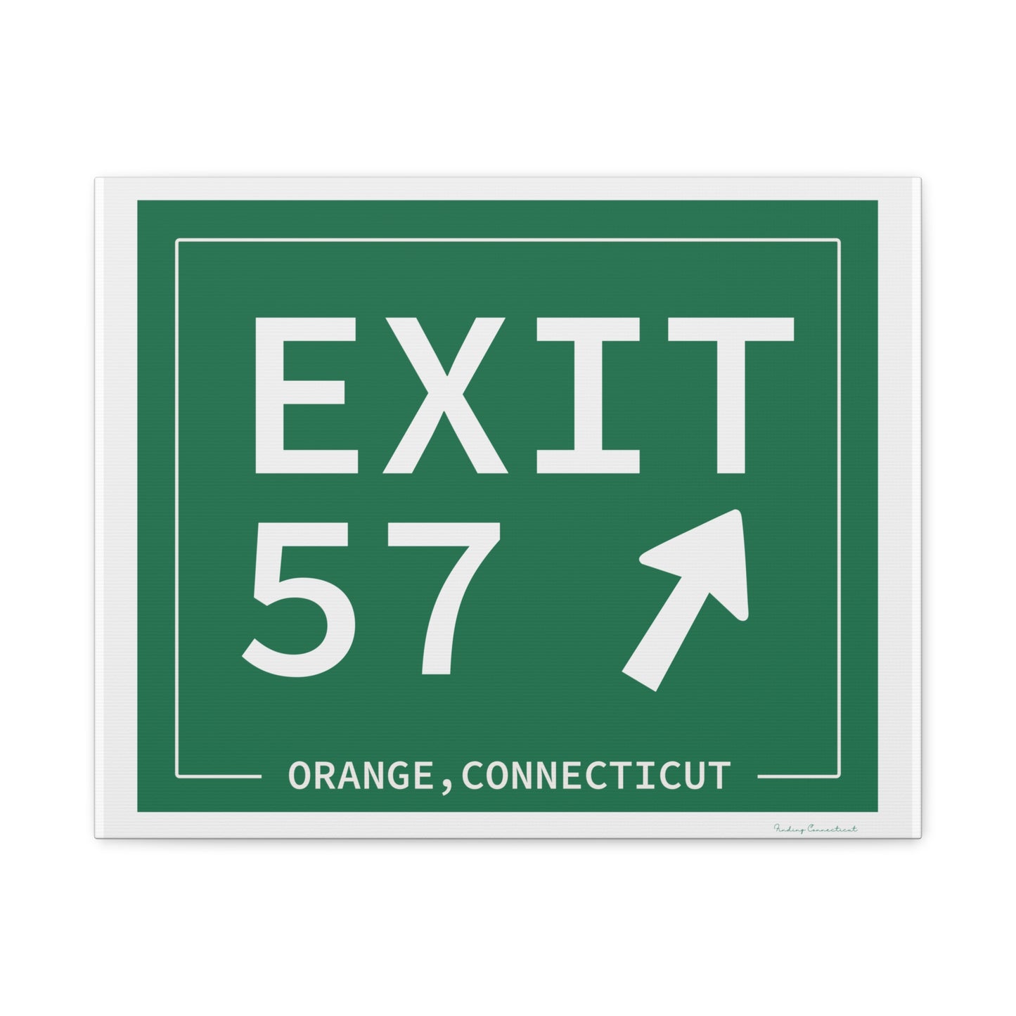 Vintage Exit 57 WCP Sign Matte Canvas, Stretched, 1.25"
