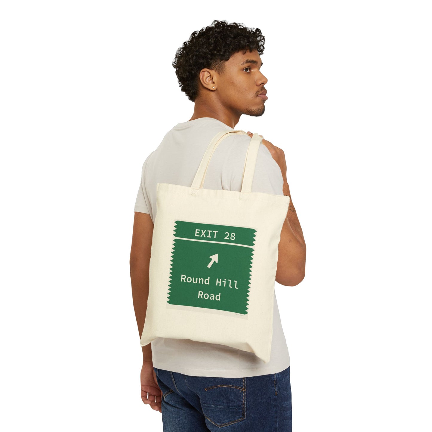 Vintage Merritt Parkway Exit 28 Sign Cotton Canvas Tote Bag