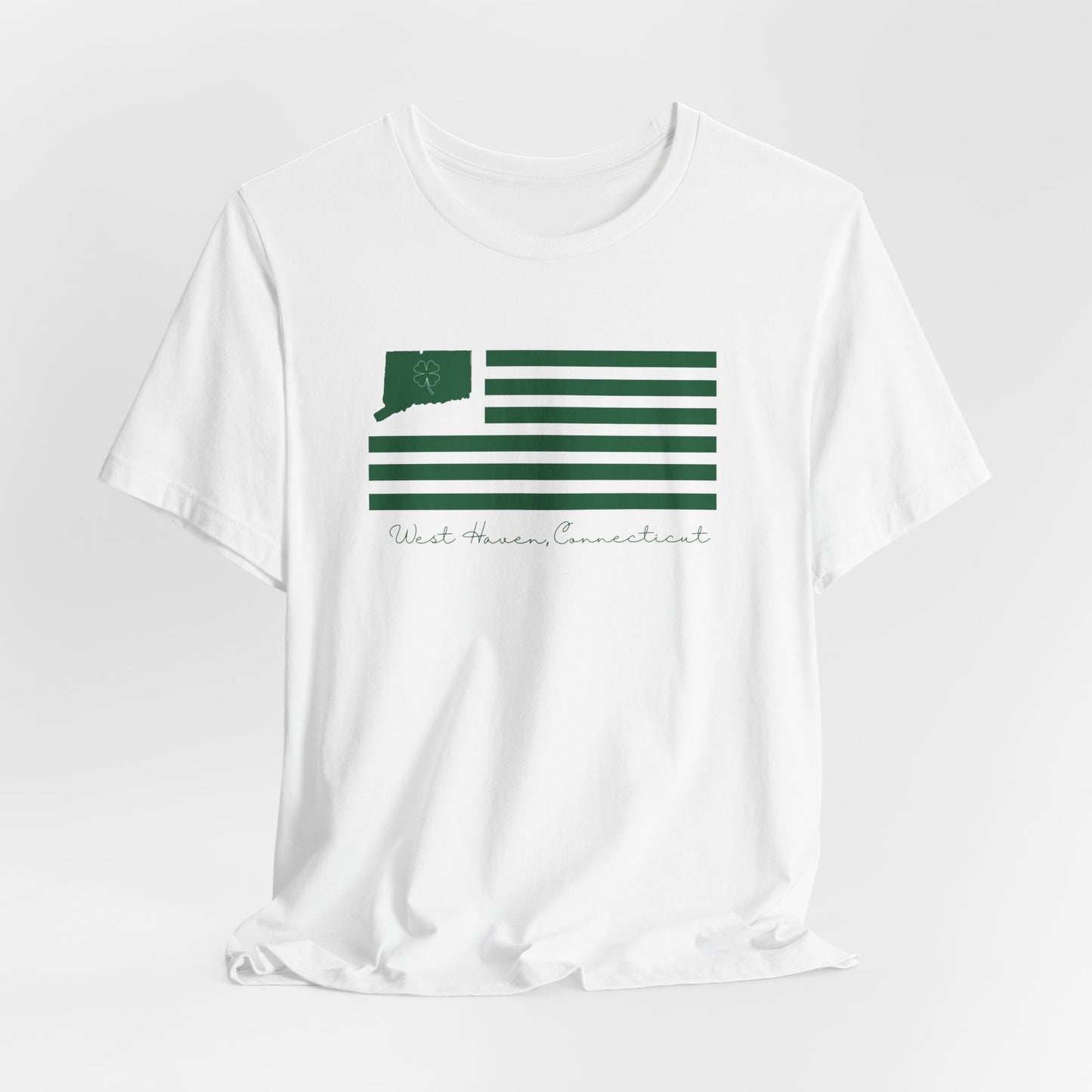 West Haven Connecticut St Patrick’s Day Flag Unisex Jersey Short Sleeve T-Shirt