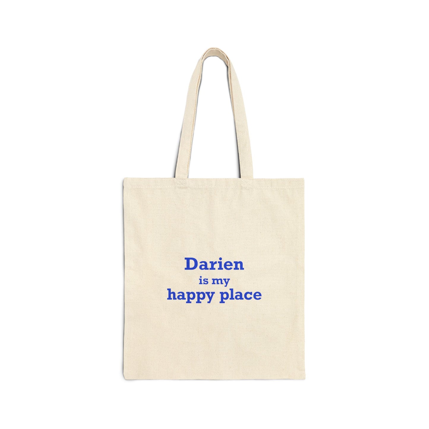 Darien Is My Happy Place Cotton Canvas Tote Bag