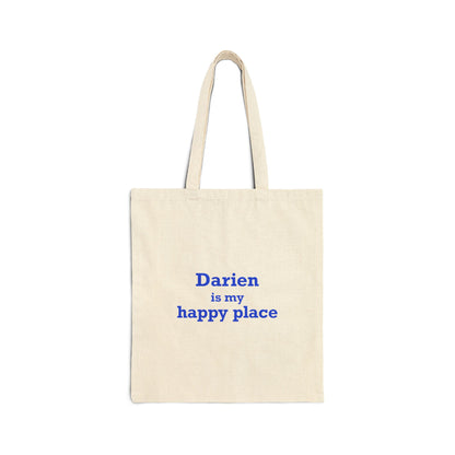 Darien Is My Happy Place Cotton Canvas Tote Bag