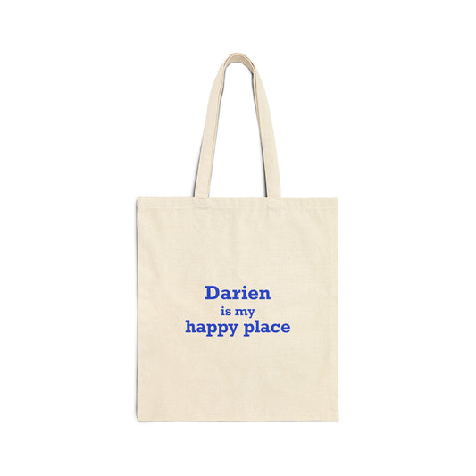 Darien Is My Happy Place Cotton Canvas Tote Bag