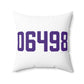 06498 Westbrook Connecticut Zip Code Spun Polyester Square Pillow