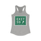 Vintage Exit 59 WCP Sign Women's Ideal Racerback Tank Top