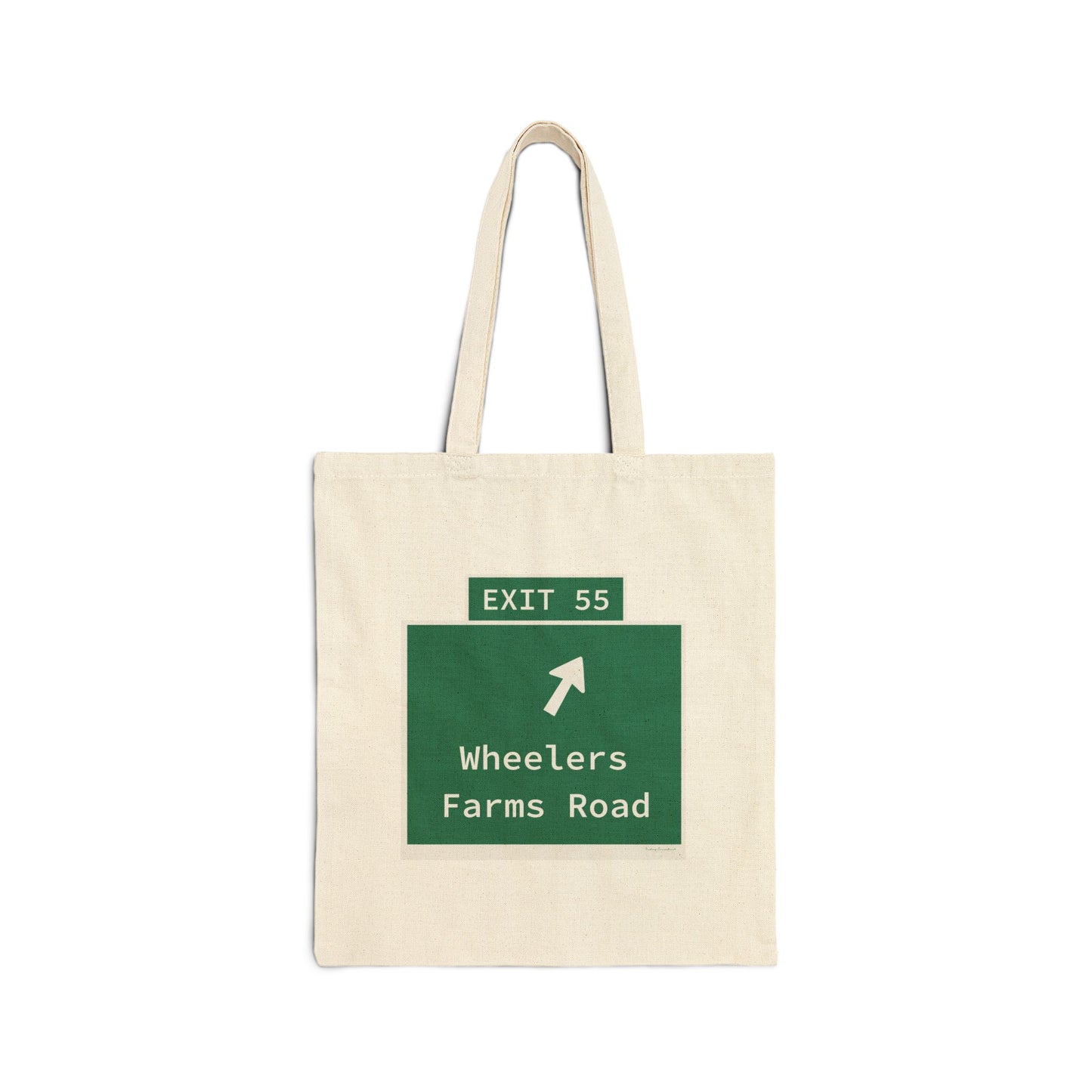 Vintage WCP Exit 55 Sign Cotton Canvas Tote Bag