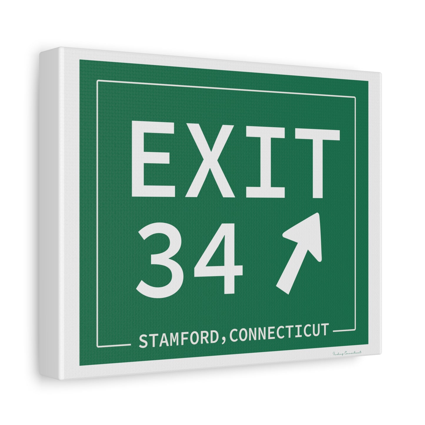 Vintage Exit 34 Merritt Parkway Sign Matte Canvas, Stretched, 1.25"