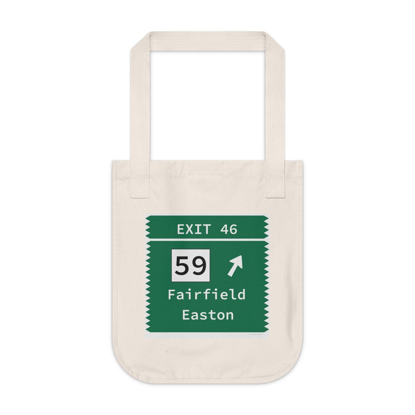 Vintage Merritt Parkway Exit 46 Sign Organic Canvas Tote Bag