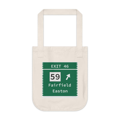 Vintage Merritt Parkway Exit 46 Sign Organic Canvas Tote Bag