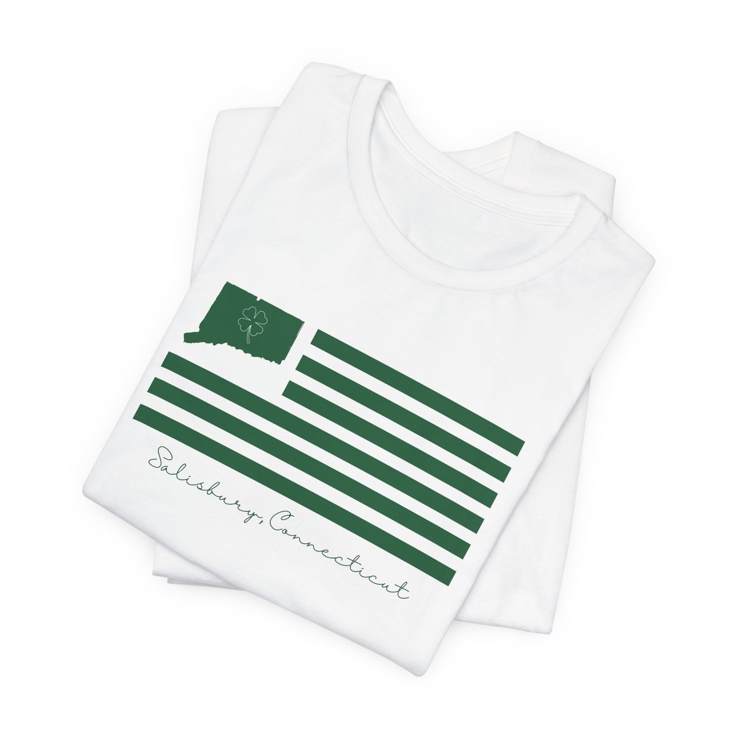 Salisbury Connecticut St. Patrick’s Day Flag Unisex Jersey Short Sleeve T-Shirt