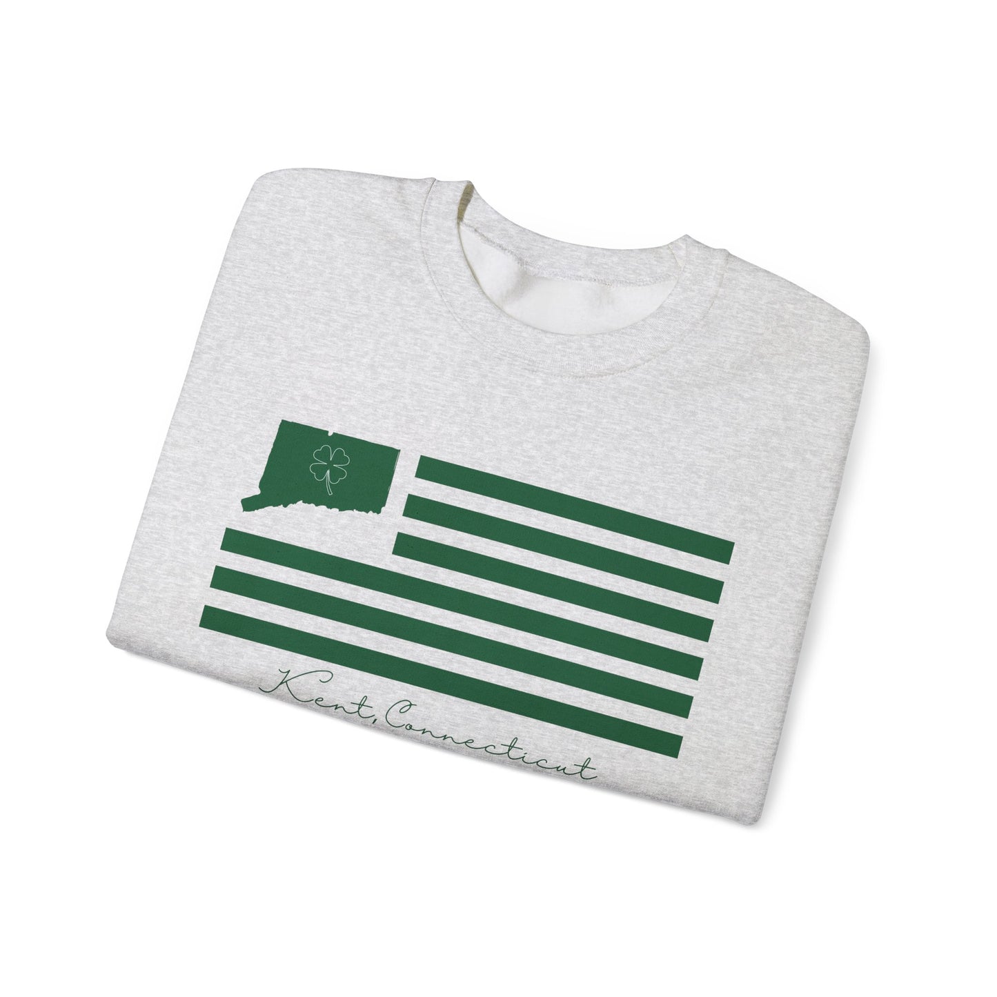 Kent Connecticut St. Patrick’s Day Flag Unisex Heavy Blend™ Crewneck Sweatshirt