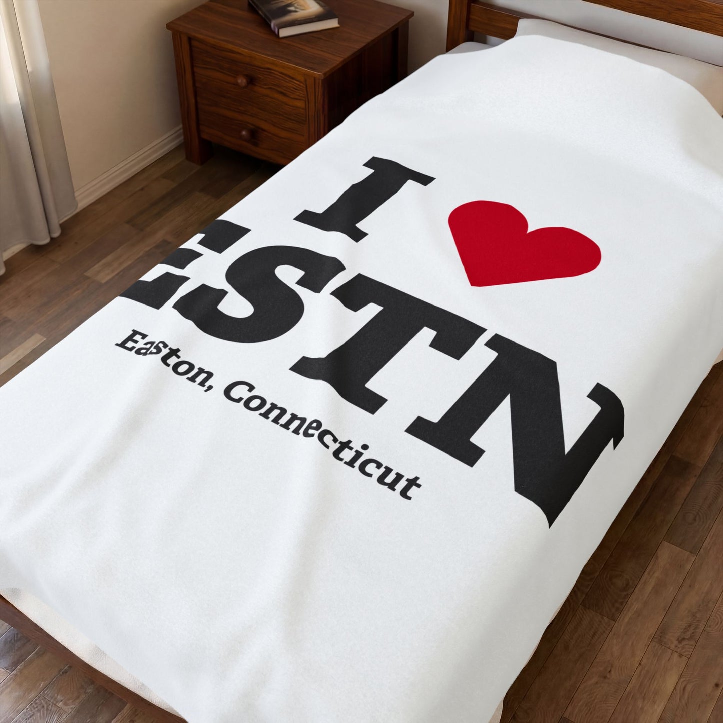 I Heart ESTN Velveteen Plush Blanket