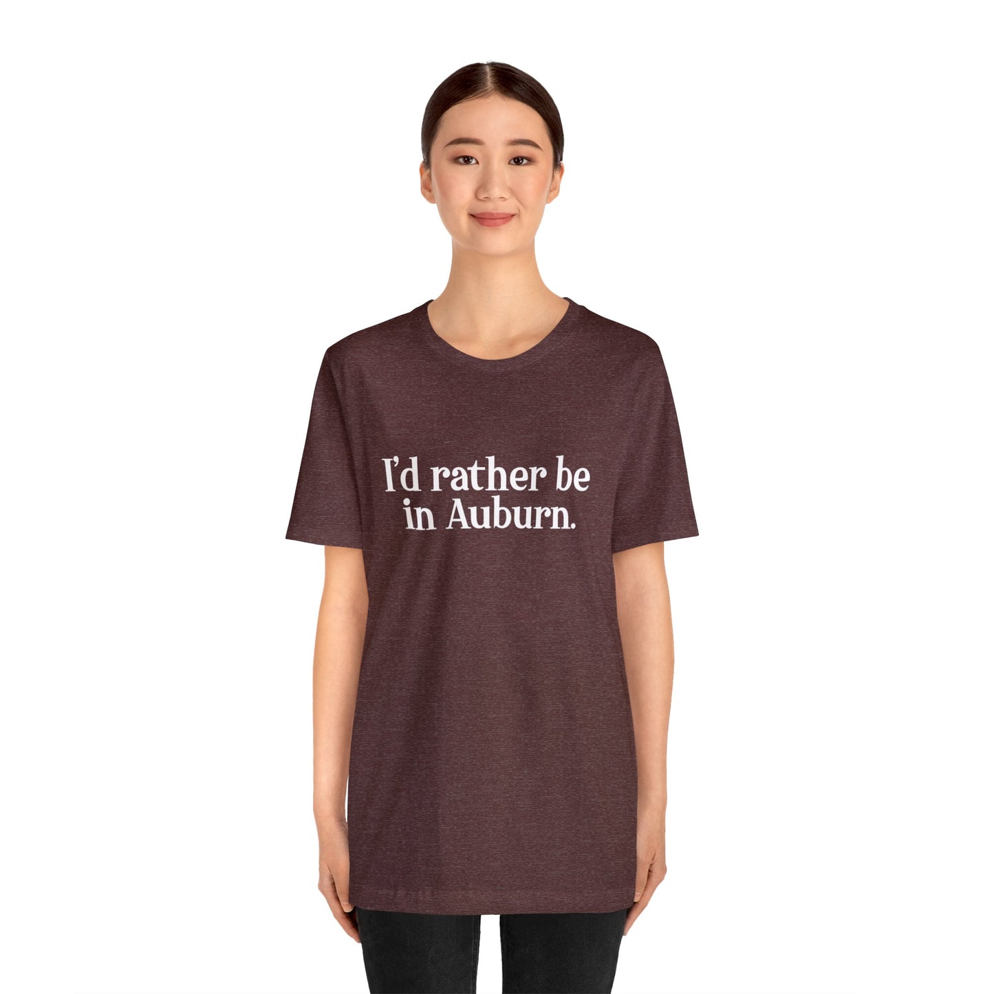 I'd rather be in Auburn Unisex Jersey Short Sleeve Tee