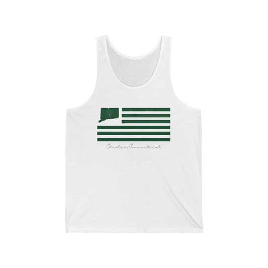 Chester Connecticut St. Patrick’s Day Flag Unisex Jersey Tank Top