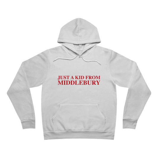 Just a kid from Middlebury Unisex Sponge Fleece Pullover Hoodie