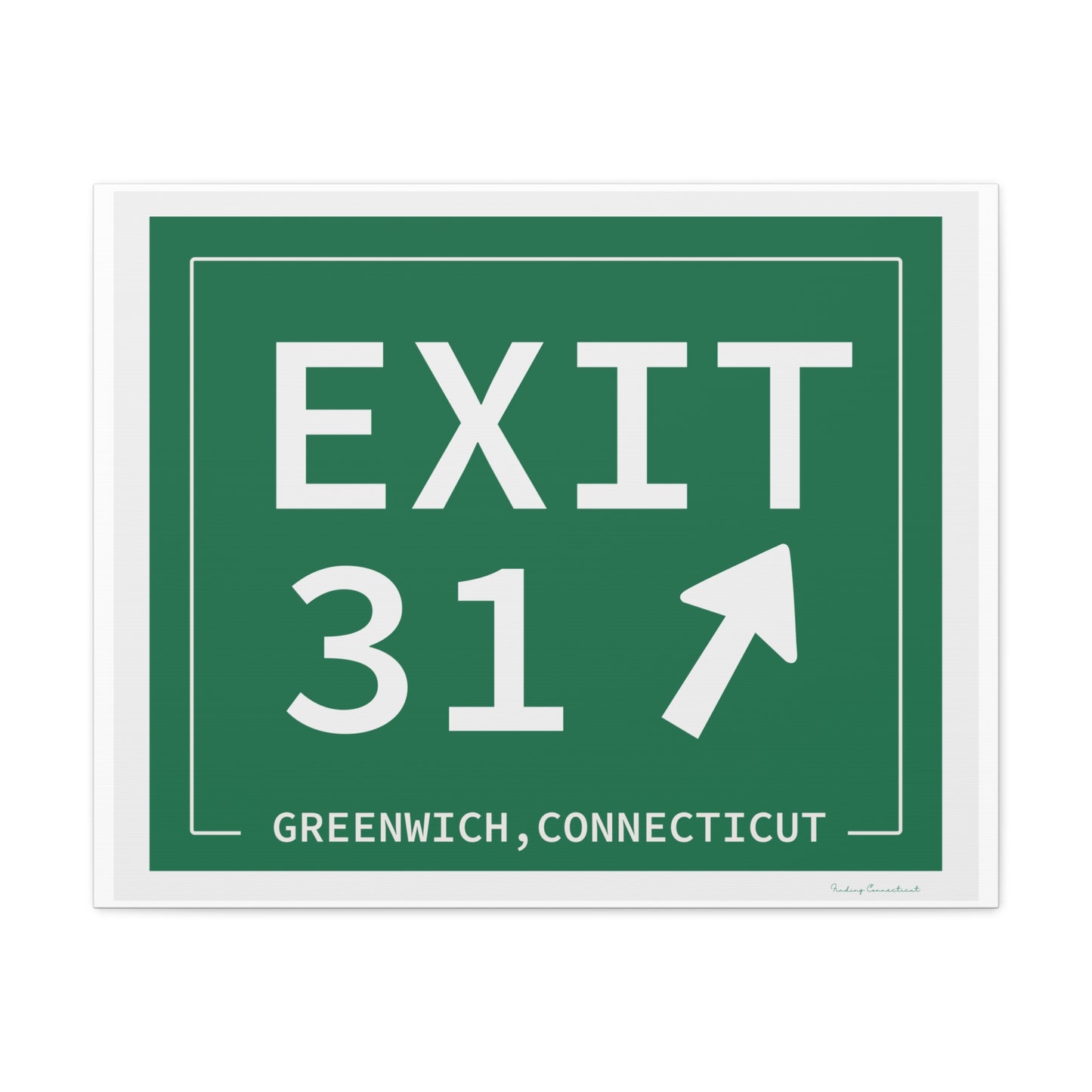 Vintage Exit 31 Merritt Parkway Sign Matte Canvas, Stretched, 1.25"