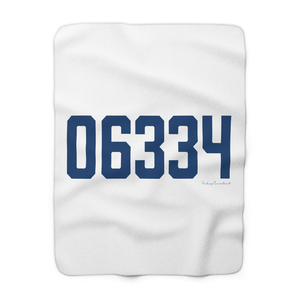 06334 Bozrah Connecticut Zip Code Sherpa Fleece Blanket