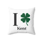 I Clover Kent Spun Polyester Square Pillow