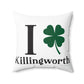 I Clover Killingworth Spun Polyester Square Pillow