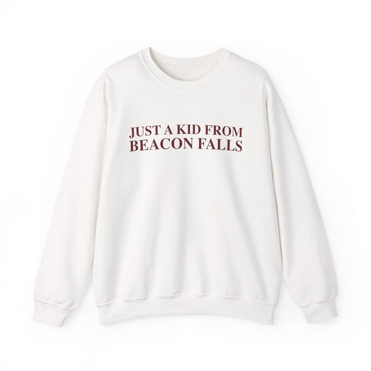 Just a kid from Beacon Falls Unisex Heavy Blend™ Crewneck Sweatshirt