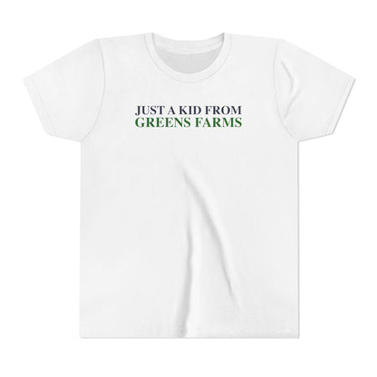 Just a kid from Greens Farms Youth Short Sleeve T-Shirt