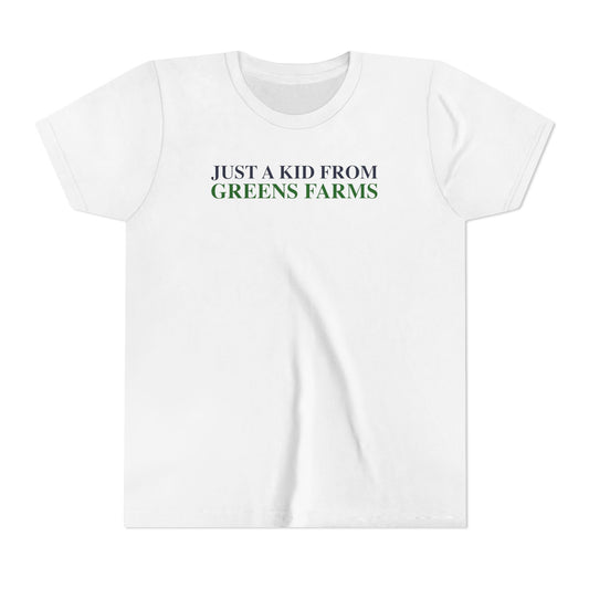 Just a kid from Greens Farms Youth Short Sleeve T-Shirt