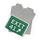 Vintage Exit 41 Merritt Parkway Sign Unisex Jersey Short Sleeve T-Shirt