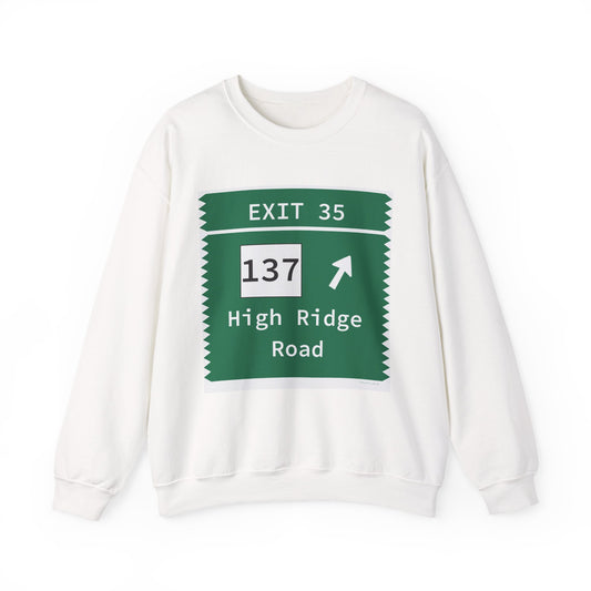 Vintage Merritt Parkway Exit 35 Sign Unisex Heavy Blend™ Crewneck Sweatshirt