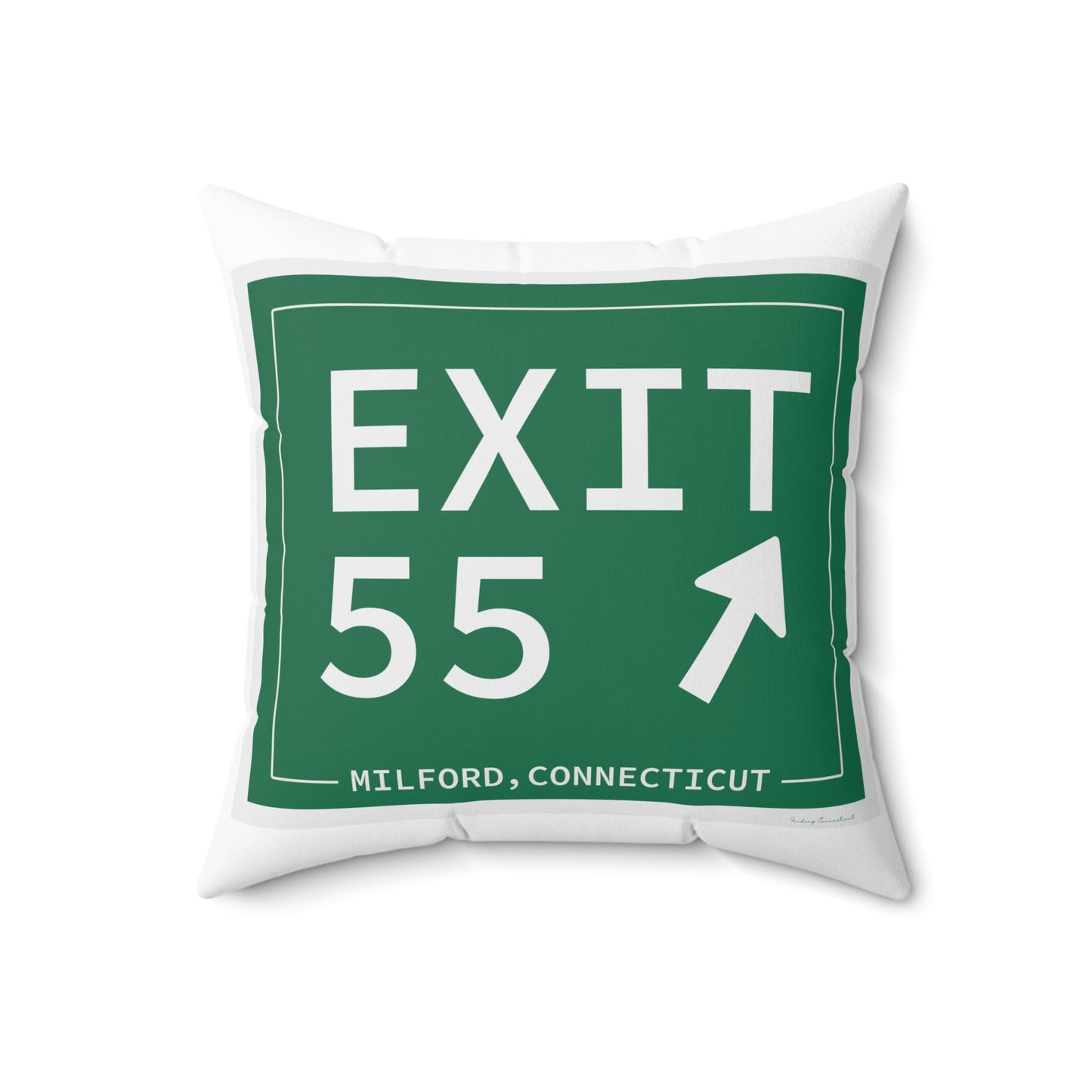 Vintage Exit 55 WCP Sign Spun Polyester Square Pillow
