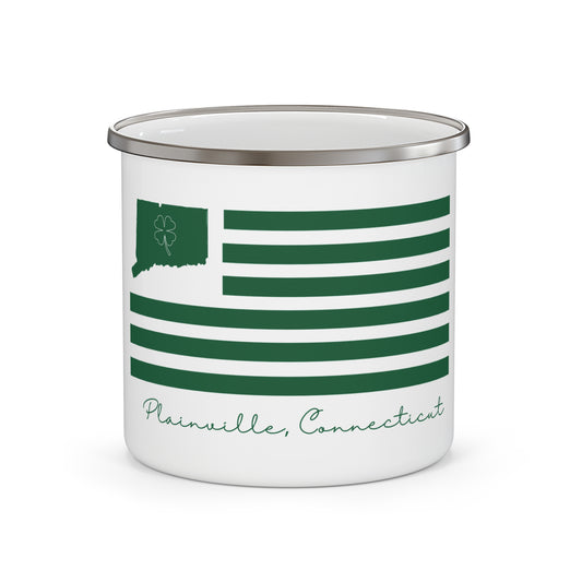 Plainville Connecticut St. Patrick’s Day Flag Enamel Camping Mug