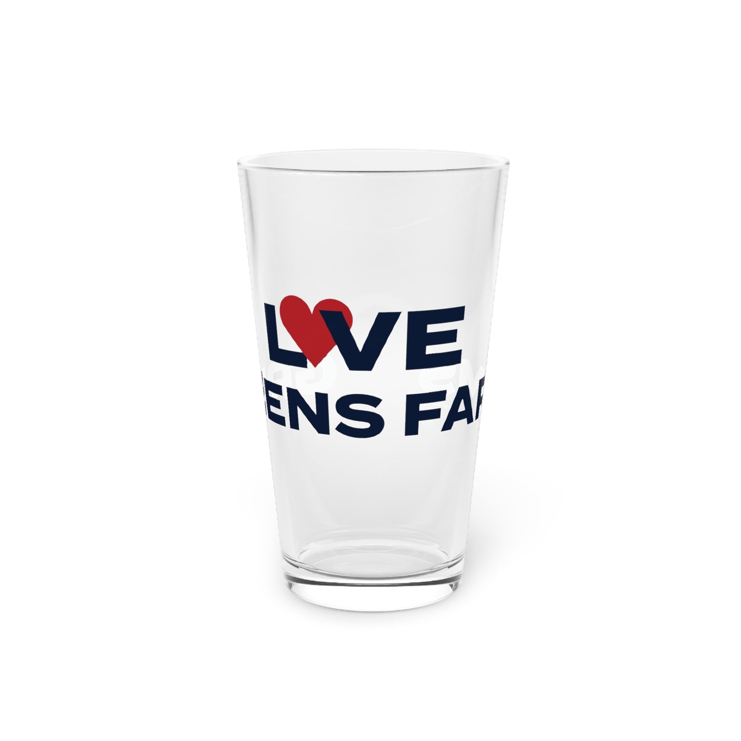 Love Greens Farms Pint Glass, 16oz