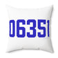 06351 Lisbon Connecticut Zip Code Spun Polyester Square Pillow