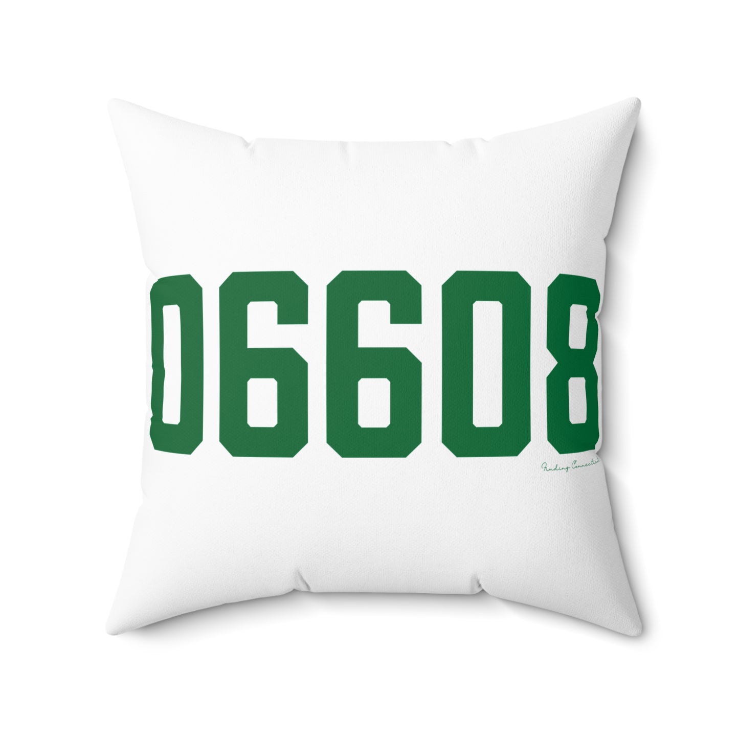 06608 Bridgeport Connecticut Zip Code Spun Polyester Square Pillow