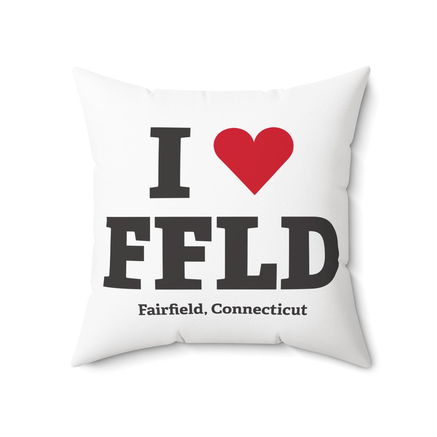 I Heart FFLD Spun Polyester Square Pillow