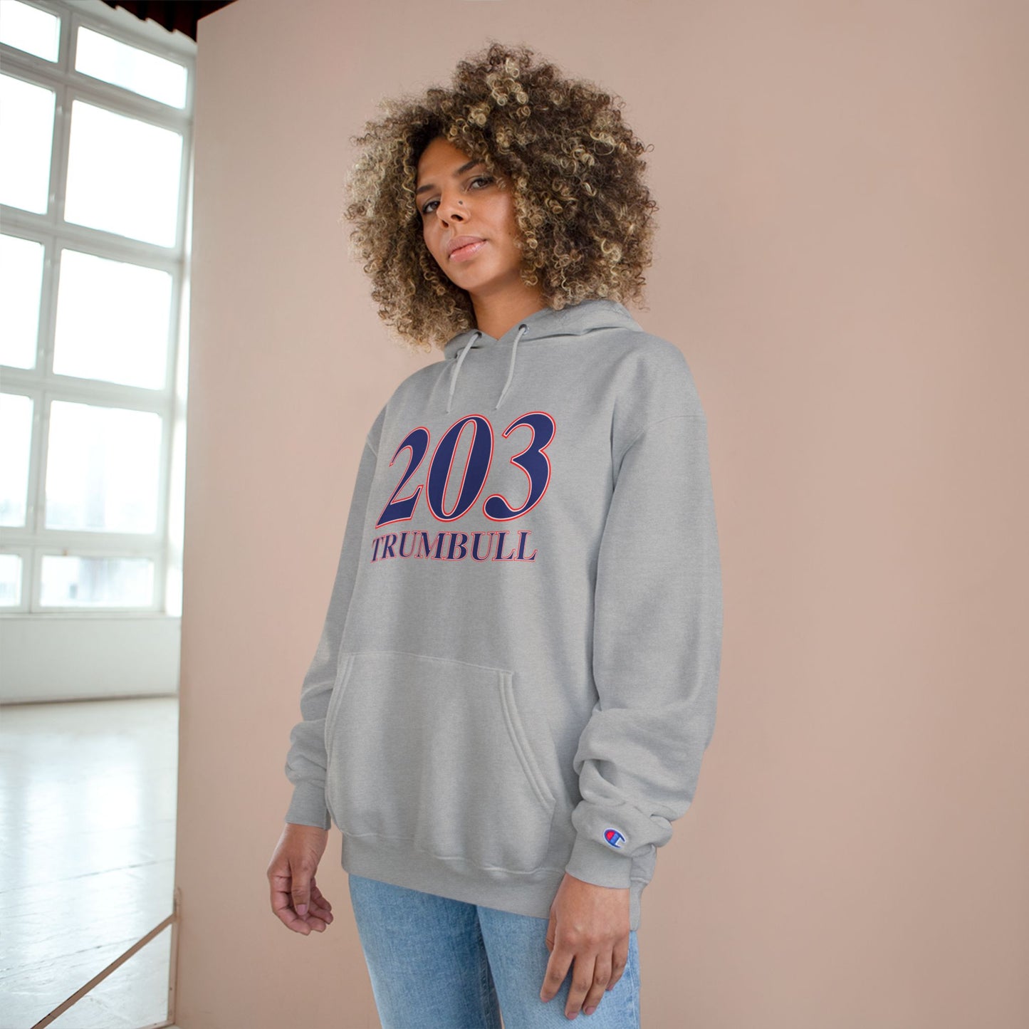 203 Trumbull Red White & Blue Champion Hoodie