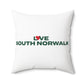 Love South Norwalk Spun Polyester Square Pillow