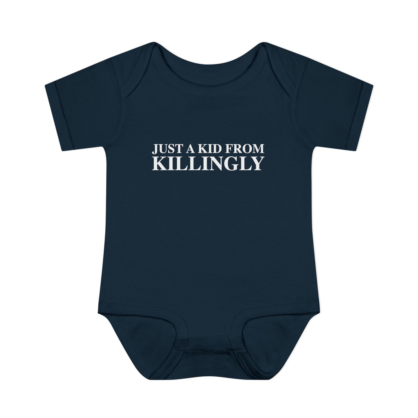 Just a kid from Killingly Infant Baby Rib Bodysuit