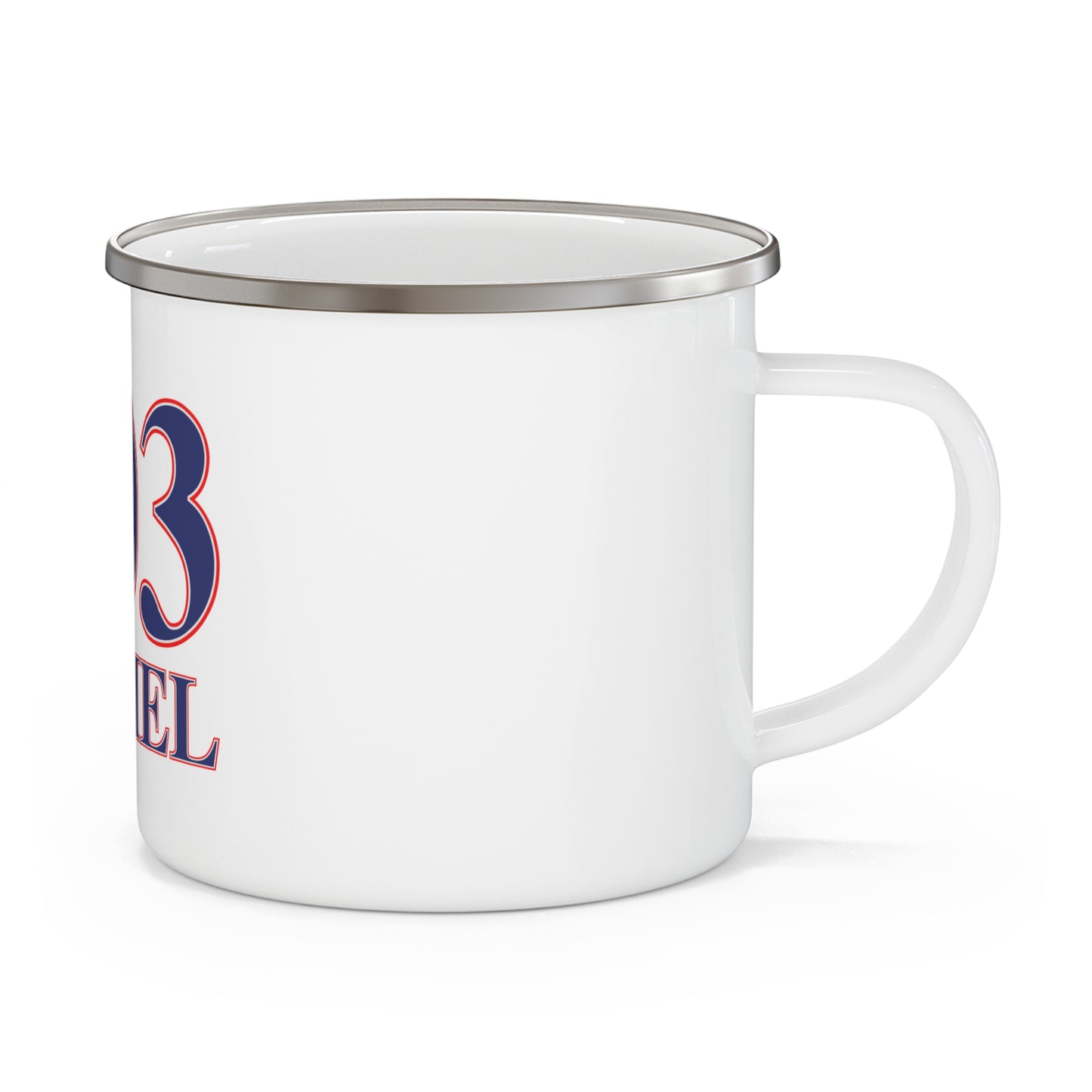 203 Bethel Red White & Blue Enamel Camping Mug