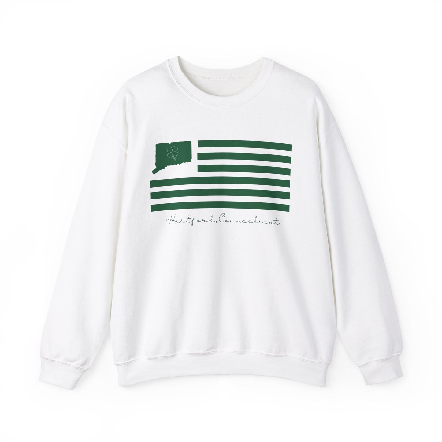 Hartford Connecticut St. Patrick’s Day Flag Unisex Heavy Blend™ Crewneck Sweatshirt