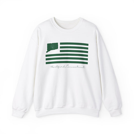 Hartford Connecticut St. Patrick’s Day Flag Unisex Heavy Blend™ Crewneck Sweatshirt