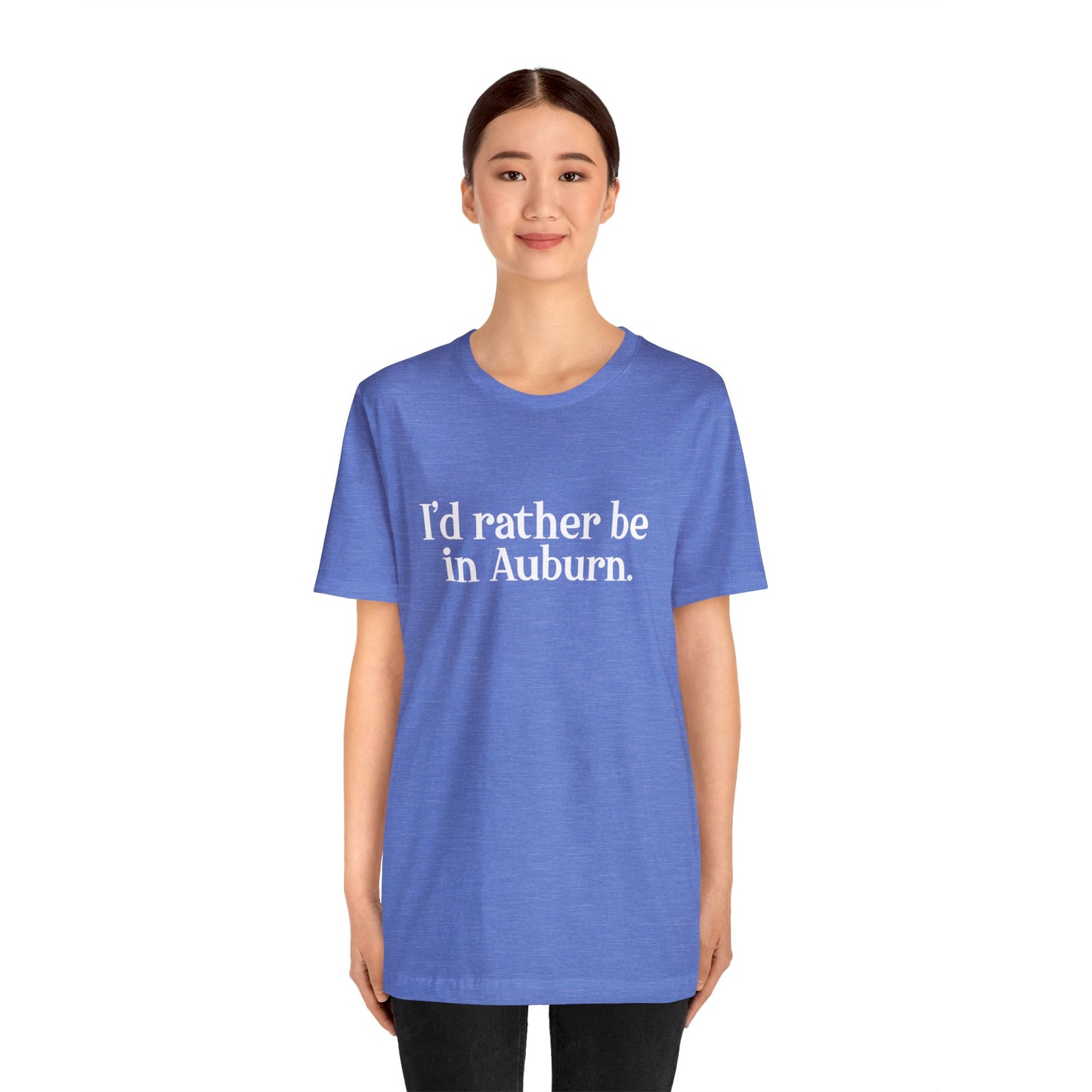 I'd rather be in Auburn Unisex Jersey Short Sleeve Tee