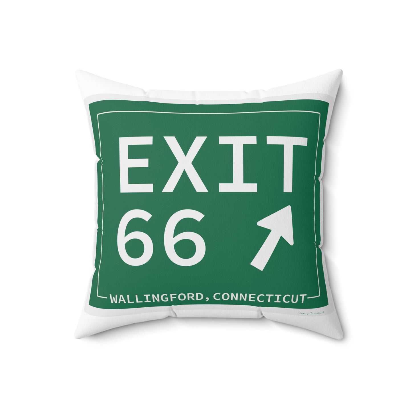 Vintage Exit 66 WCP Sign Spun Polyester Square Pillow