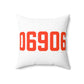 06906 Stamford Connecticut Zip Code Spun Polyester Square Pillow