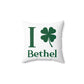 I Clover Bethel Spun Polyester Square Pillow