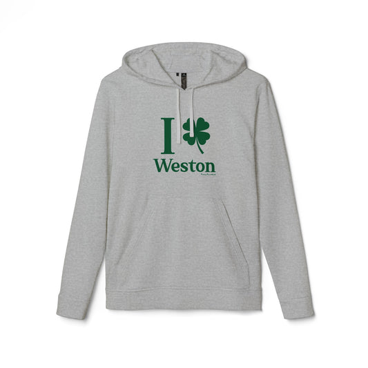 I Clover Weston (Green) adidas® Unisex Fleece Hoodie