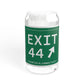 Vintage Exit 44 Merritt Parkway Sign Sipper Glass, 16oz