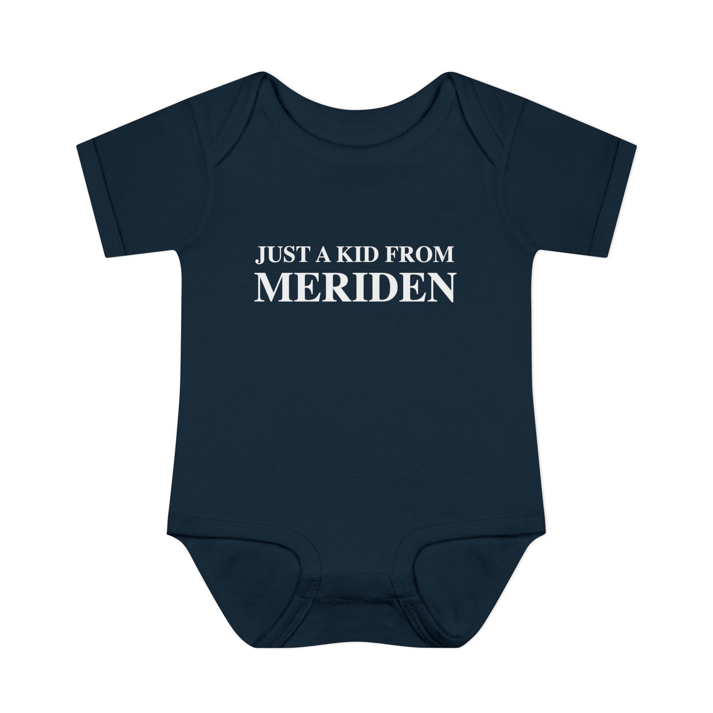 Just a kid from Meriden Infant Baby Rib Bodysuit