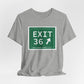 Vintage Exit 36 Merritt Parkway Sign Unisex Jersey Short Sleeve T-Shirt