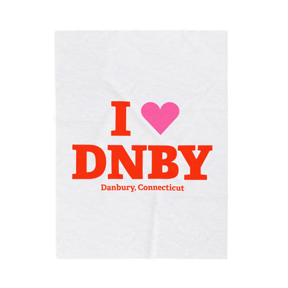 I Heart DNBY Velveteen Plush Blanket