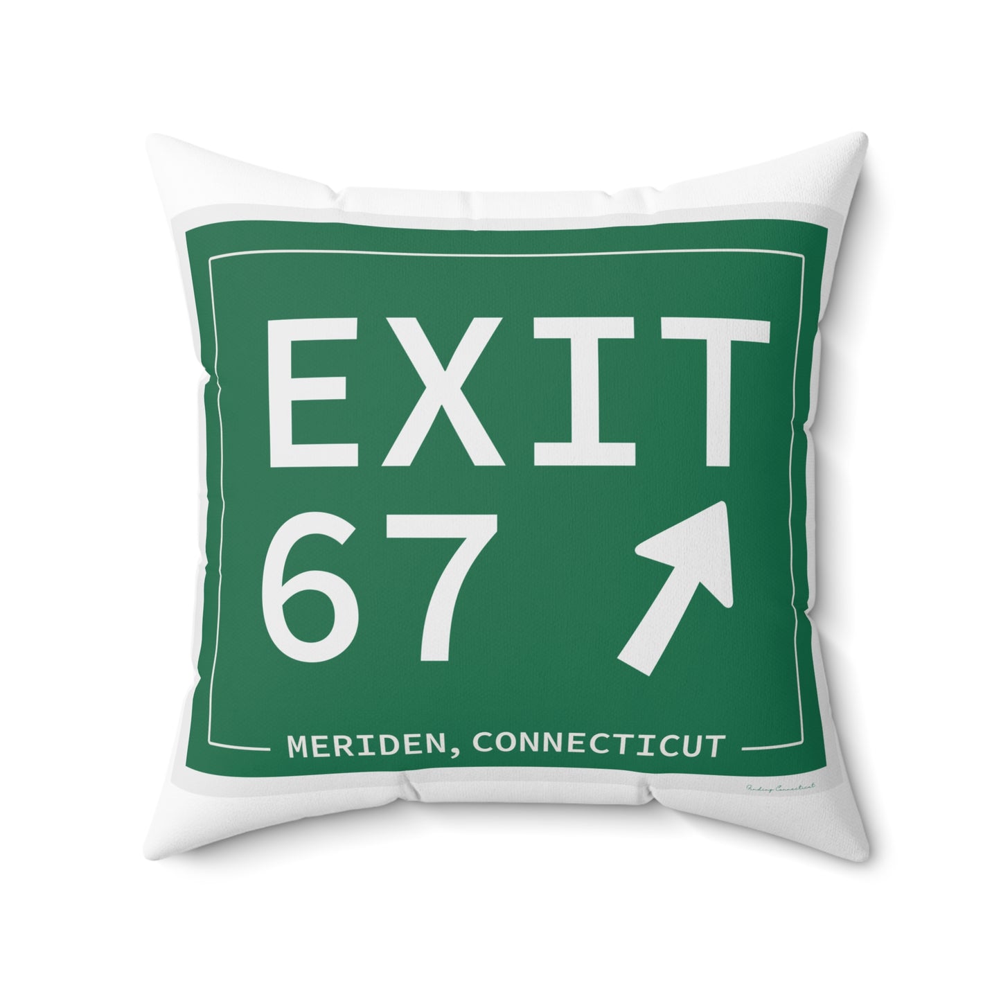 Vintage Exit 67 WCP Sign Spun Polyester Square Pillow