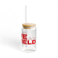 Love Fairfield Glass Can with Straw and Lid, 16oz